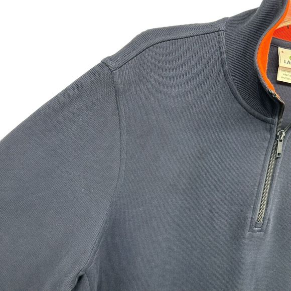 Lacoste Mens 1/4 Zip Pullover Sweater Size 6 XL Dark Blue Knit Cotton Mock Neck - Picture 4 of 15
